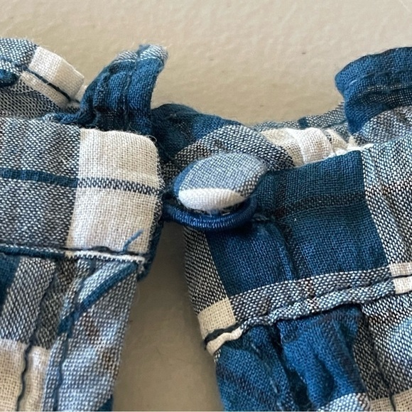 Urban Outfitters Jill Babydoll Mini Dress blue checked size medium fall EUC - Picture 9 of 16